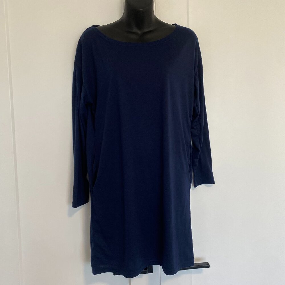 2/$15 Blue Long Sleeve Short Dress With Pockets‎ Women's Size Small